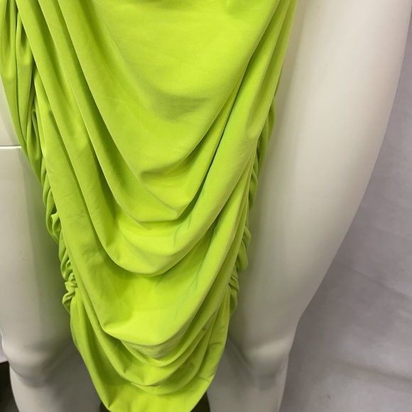 Ruched Bodycon Neon Lights Low Back Dress - Picture 5 of 7